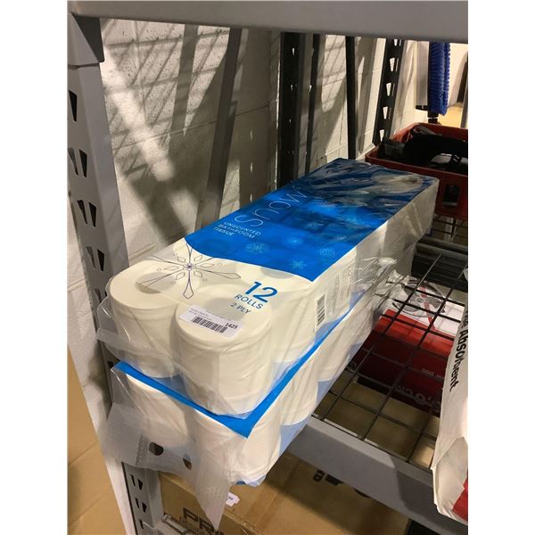 Snowflakes 12 2-Ply Bathroom Tissue Rolls Lot of 2