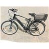 Image 1 : BLACK DELSOL LXI 1.0 8 SPEED, 21" FRAME, DISC BRAKES, FRONT SUSPENSION ELECTRIC BIKE - NO CHARGER