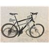 Image 2 : BLACK BRODIE 24 SPEED, 17" FRAME, DISC BRAKES, FRONT SUSPENSION MOUNTAIN BIKE - MISSING PEDAL