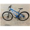 Image 1 : BLUE KONA LAVA DOME, 24 SPEED, 14" FRAME, DISC BRAKES, FRONT SUSPENSION MOUNTAIN BIKE