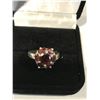 Image 2 : SILVER LADIES RING WITH GARNETS