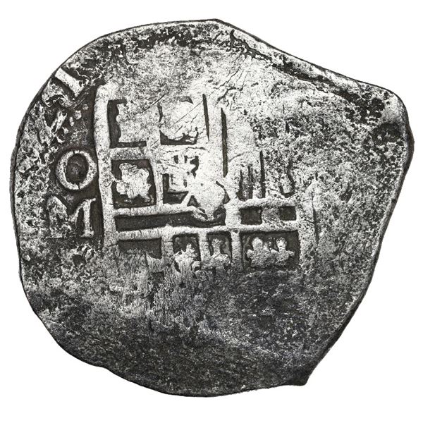 Mexico City, Mexico, cob 4 reales, 1621 D, Grade 1.