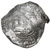 Image 1 : Potosi, Bolivia, cob 8 reales, Philip III, assayer R (curved leg), Grade 1.