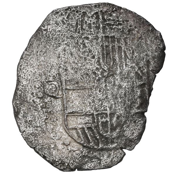 Potosi, Bolivia, cob 8 reales, Philip III, assayer Q, Grade 2.