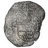 Image 1 : Potosi, Bolivia, cob 8 reales, Philip III, assayer Q, Grade 2.