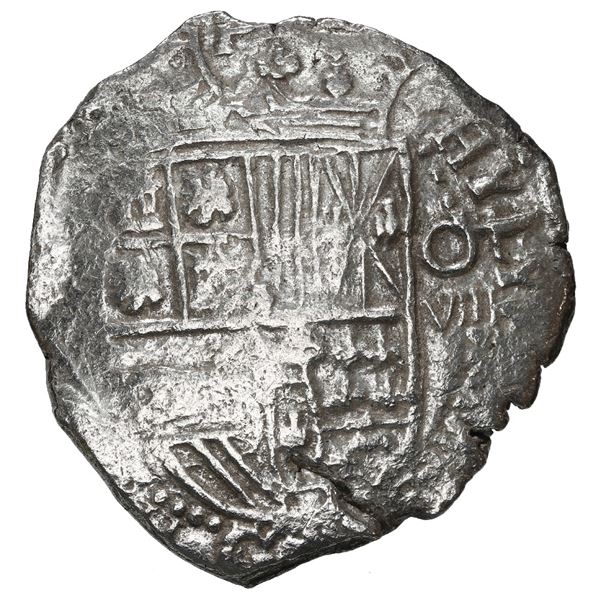 Potosi, Bolivia, cob 8 reales, 1617 (M), Grade 1.