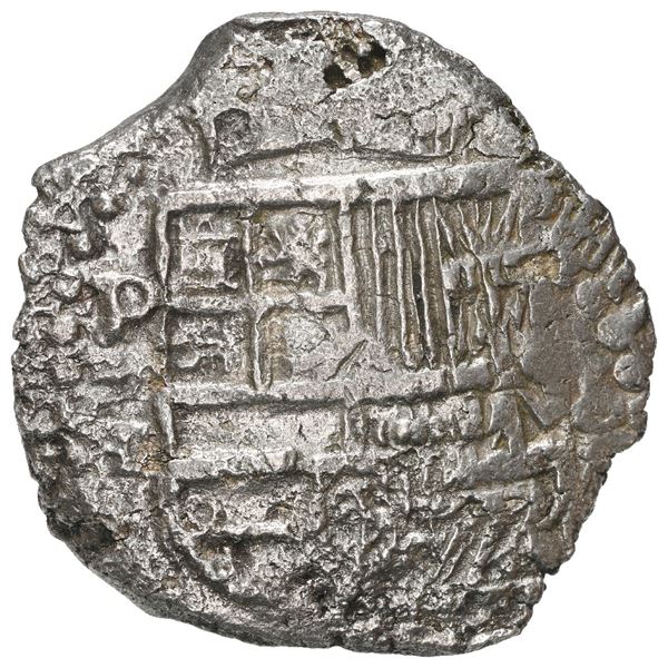 Potosi, Bolivia, cob 8 reales, 1619 T, Grade 2.