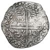 Image 2 : Potosi, Bolivia, cob 8 reales, 1619 T, Grade 2.