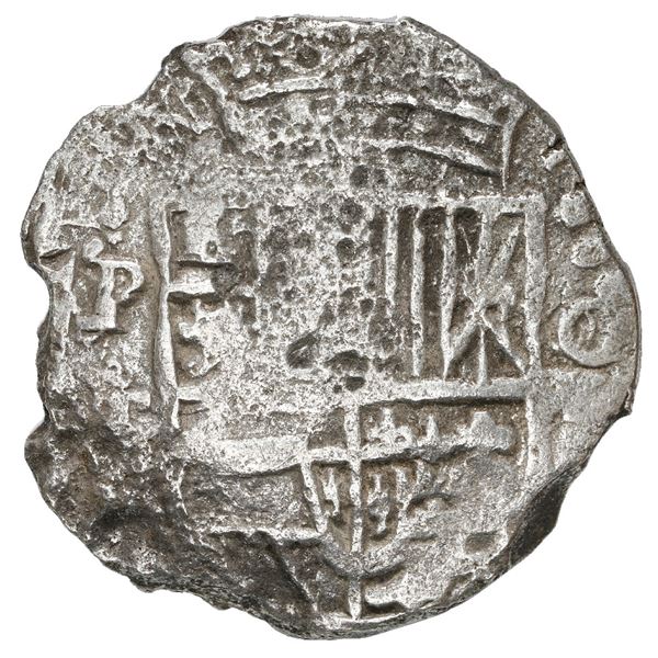 Potosi, Bolivia, cob 8 reales, 1620 T, Grade 1.