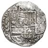 Image 1 : Potosi, Bolivia, cob 8 reales, Philip III, assayer T, quadrants of cross transposed, Grade 1.
