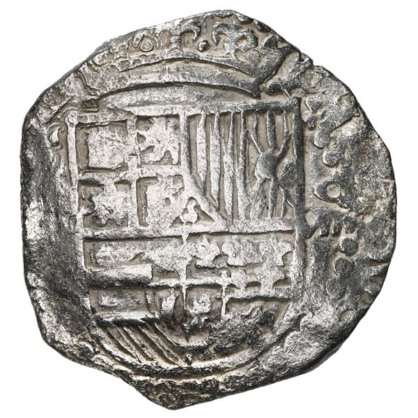 Potosi, Bolivia, cob 8 reales, Philip III, assayer not visible, Grade 1.