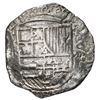 Image 1 : Potosi, Bolivia, cob 8 reales, Philip III, assayer not visible, Grade 1.