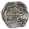 Image 2 : Potosi, Bolivia, cob 2 reales, Philip II, assayer B (3rd period), Grade 1.