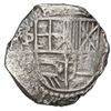 Image 1 : Potosi, Bolivia, cob 2 reales, Philip III, assayer R (curved leg), Grade 1.