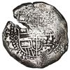 Image 2 : Potosi, Bolivia, cob 8 reales, 1650/49 O, with uncommon crown-alone (Mastalir K1a) countermark on cr