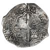 Image 2 : Potosi, Bolivia, cob 8 reales, 1650 O, with crowned-L (Mastalir Laa) countermark on cross, Mastalir 