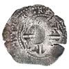Image 2 : Potosi, Bolivia, cob 8 reales, (1650) O, with uncommon crown-alone (Mastalir K5) countermark on cros