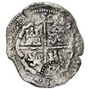 Image 2 : Potosi, Bolivia, cob 8 reales, 1650 O, with two countermarks (both unidentified) on cross, rare, Mas
