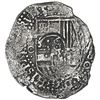 Image 1 : Potosi, Bolivia, cob 8 reales, 1651 O, with crowned-F (Mastalir Fa2) countermark on shield, very rar