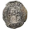 Image 2 : Potosi, Bolivia, cob 8 reales, 1651 O, with crowned-F (Mastalir Fa2) countermark on shield, very rar