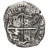 Image 2 : Potosi, Bolivia, cob 8 reales, 1651 E, with crowned-F (Mastalir Fa2-x) countermark on cross, rare, M