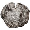 Image 1 : Potosi, Bolivia, cob 8 reales, 1651 E, with crowned-P (Mastalir P1ca) countermark on cross, rare, Ma