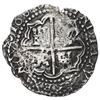 Image 2 : Potosi, Bolivia, cob 4 reales, 1652 E, with uncommon crown-alone (Mastalir K4r) countermark on shiel