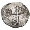 Image 2 : Potosi, Bolivia, cob 8 reales, (1649) O, with crowned-T countermark on cross, ex-MAREX.