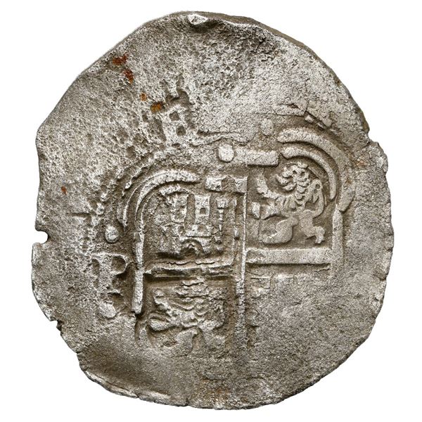 Potosi, Bolivia, cob 8 reales, 1653 E, dot-PH-dot at top, ex-MAREX.