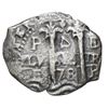 Image 2 : Potosi, Bolivia, cob 4 reales, 1678 E, retrograde denomination 4.