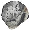 Image 2 : Mexico City, Mexico, cob 4 reales, Philip V, assayer J, encrusted (as found).