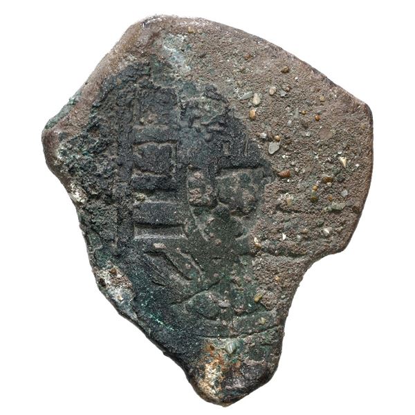 Mexico City, Mexico, cob 4 reales, Philip V, assayer not visible, encrusted (as found), ex-Fisher.