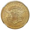 Image 2 : USA (San Francisco mint), gold $20 coronet Liberty double eagle, 1856-S, NGC UNC details / sea salva