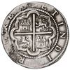 Image 2 : Lima, Peru, cob 4 reales, Philip II, assayer Diego de la Torre, *-oiiii to left, P-oD/X to right, ve