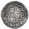 Image 2 : Lima, Peru, cob 2 reales, Philip II, assayer Diego de la Torre, *-ii to left, P-oD to right.