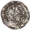 Image 2 : Lima, Peru, cob 2 reales, Philip II, assayer Diego de la Torre, P-ii to left, *-oD to right.