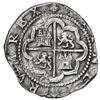 Image 2 : Lima, Peru, cob 2 reales, Philip II, assayer Diego de la Torre, P-ii to left, oD-* to right.