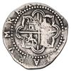 Image 2 : Lima, Peru, cob 1 real, Philip II, assayer Diego de la Torre, *-I to left, P-oD to right.