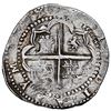 Image 2 : Potosi, Bolivia, cob 8 reales, Philip II, assayer C below erased B (2nd period), rare, NGC XF 45, fi