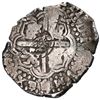Image 2 : Potosi, Bolivia, cob 8 reales, (1650) O, with crowned-F (Mastalir Fa2-x) countermark on cross, rare.
