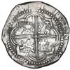 Image 2 : Potosi, Bolivia, cob 4 reales, Philip II, assayer B (3rd period), NGC XF details / cleaned.
