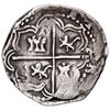 Image 2 : Potosi, Bolivia, cob 4 reales, Philip II, assayer RL, long-tailed lions.