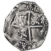 Image 2 : Potosi, Bolivia, cob 4 reales, (1651-2) E, crowned-F (Mastalir Fa1) countermark on shield.