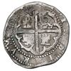 Image 2 : Potosi, Bolivia, cob 2 reales, Philip II, assayer C below erasure, rare.