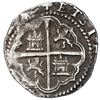 Image 2 : Potosi, Bolivia, cob 1 real, Philip II, assayer R (Rincon) below mintmark P to right, ex-Dym.