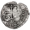 Image 2 : Potosi, Bolivia, cob 8 reales, 1652 E post-transitional (Transitional Type VIII/B), 1-PH-6 at top.