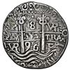Image 1 : Potosi, Bolivia, cob 8 reales Royal (galano), 1696 VR, NGC VF details / plugged.