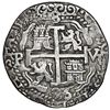 Image 2 : Potosi, Bolivia, cob 8 reales Royal (galano), 1696 VR, NGC VF details / plugged.
