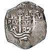 Image 1 : Potosi, Bolivia, cob 4 reales, 1687 VR.