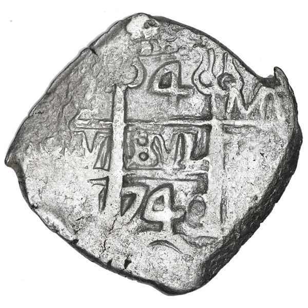 Potosi, Bolivia, cob 4 reales, 1740 M.